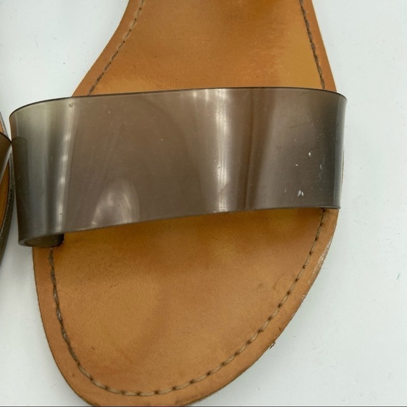 Steve Madden Dasha Sandals Slip On Elastic Strap Lucite Upper Sz 7.5M - Picture 3 of 10